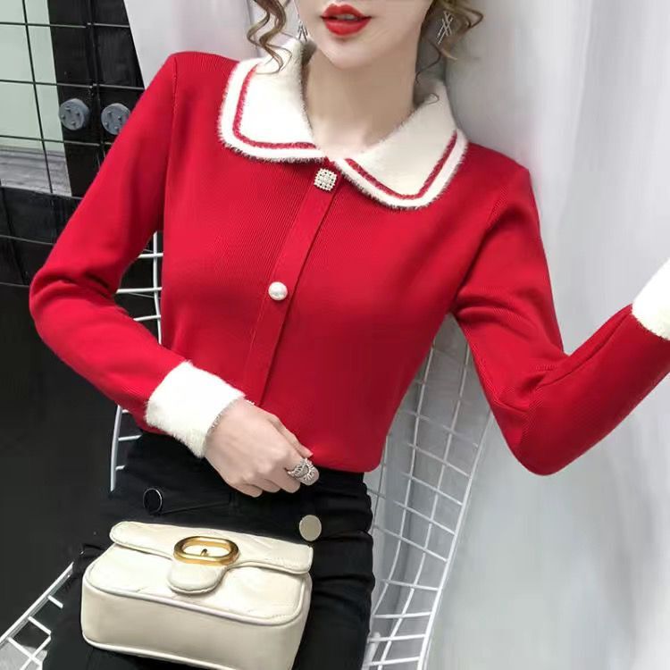 Women 2021 Autumn Winter New Thicken Warm Sweater Tops Female Long Sleeve Solid Jumpers Ladies Casual Knitted Pullovers P504